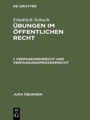 cover image of Verfassungsrecht und Verfassungsprozeßrecht